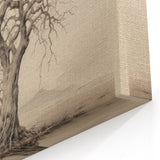 Vintage Tree Sketch Art – Classic Monochrome Nature Wall Print