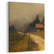 Misty Countryside Barn – Vintage Landscape Wall Art