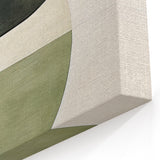 Modern Dining Room Wall Art – Abstract Green and White Canvas Print