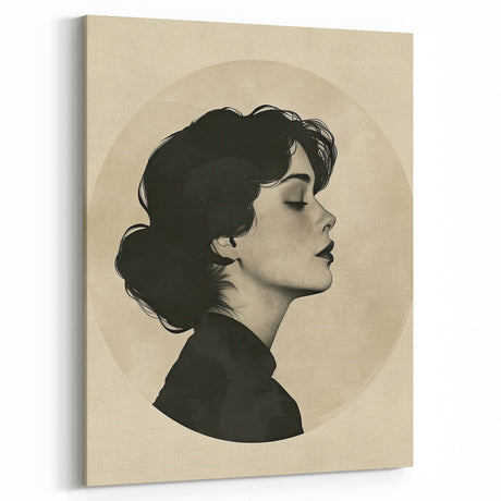 Elegant Dining Room Wall Art - Modern Black & White Portrait Print