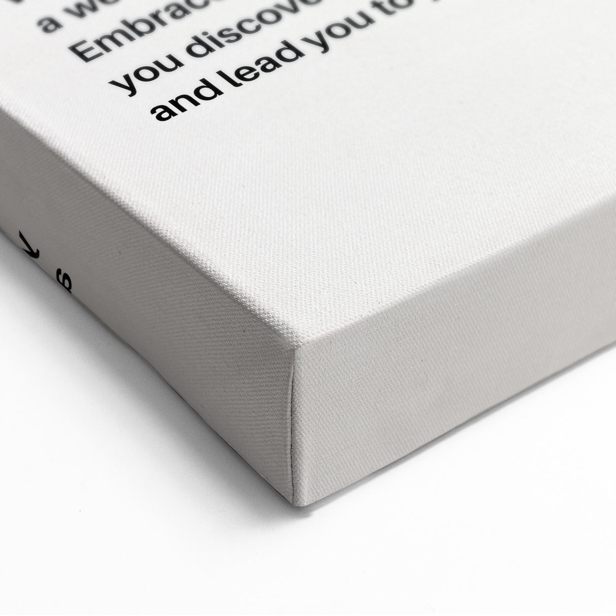 Monochrome Motivational Typography Art Print - "Seek" Canvas