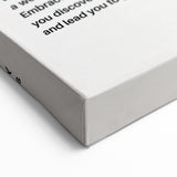 Monochrome Motivational Typography Art Print - "Seek" Canvas