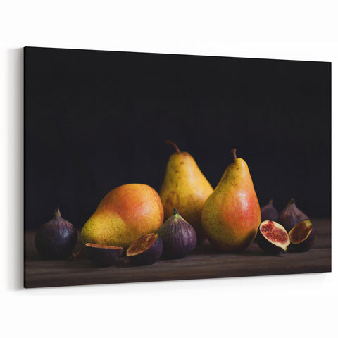 Elegant Pear & Fig Still Life – Fine Art Kitchen Wall Print