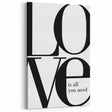 Modern Typography Wall Art - "LOVE" Inspirational Canvas Print
