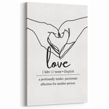 Minimalist Typography Wall Art - "Love" Definition Canvas Print