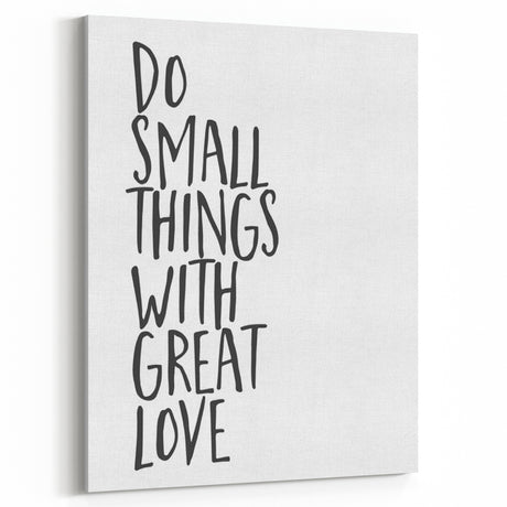 Inspirational Typography Poster - "Do Small Things" Canvas Art