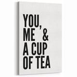 Modern Typography Wall Art - "You, Me & a Cup of Tea" Print