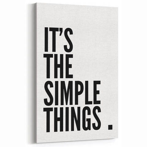 Minimalist Typography Wall Art - "It's the Simple Things" Print