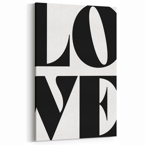 Bold Typography Wall Art - "LOVE" Modern Minimalist Print