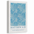 Biblical Typography Wall Art - Matthew 6:30 Floral Canvas Print