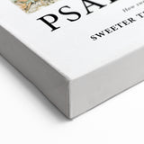 Biblical Typography Wall Art - Psalm 119:103 Floral Canvas Print
