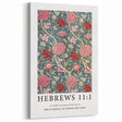 Biblical Typography Wall Art - Hebrews 11:1 Floral Canvas Print