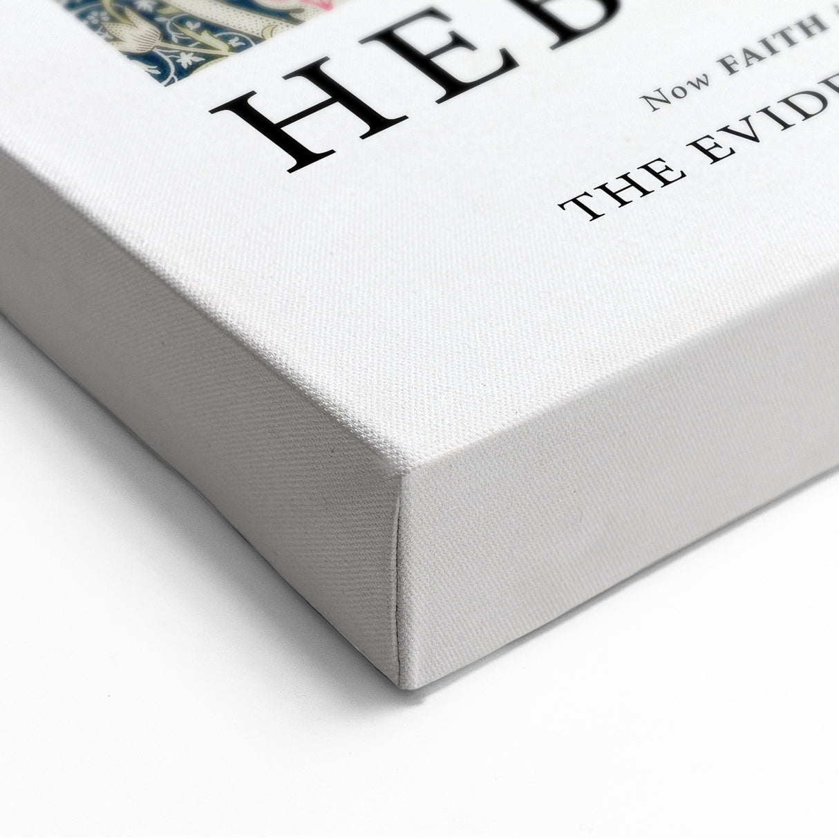 Biblical Typography Wall Art - Hebrews 11:1 Floral Canvas Print
