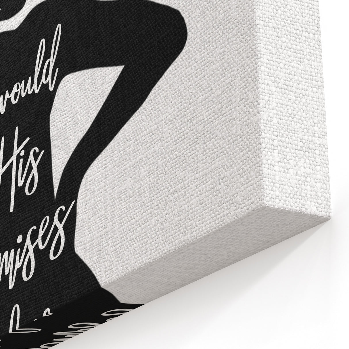 Inspirational Typography Art - Luke 1:45 "Blessed" Canvas Print