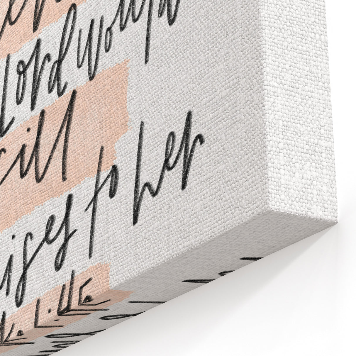 Inspirational Typography Art - Luke 1:45 "Blessed" Canvas Print