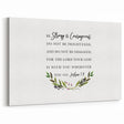 Inspirational Typography Art - Joshua 1:9 Strength Canvas Print