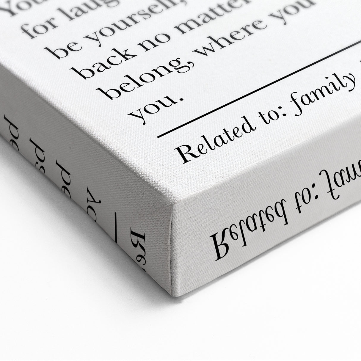Home Typography Art - "Home" Definition Canvas Print