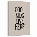 Cool Kids Live Here - Boys Bedroom Art Kids Wall Decor