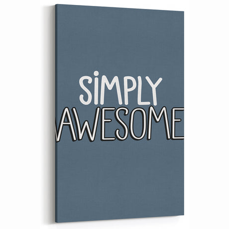 Simply Awesome - Boys Room Wall Art Kids Wall Decor