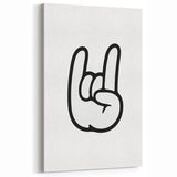 Rock On Hand - Boys Room Wall Art Kids Bedroom Decor