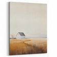 Vintage Landscape Art – Peaceful Rustic House Print