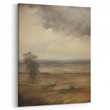 Vintage Landscape Art – Dramatic Countryside Scene – Antique Rural Wall Art