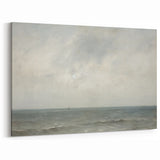 Vintage Landscape Art – Sailboat on Calm Ocean – Antique Maritime Wall Art