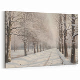 Vintage Landscape Art – Snowy Winter Pathway – Antique Winter Scene Wall Art