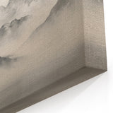 Vintage Landscape Art – Majestic Misty Mountain Peaks – Antique Nature Wall Art