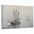 Vintage Landscape Art – Sailing Boats on Calm Waters – Antique Maritime Wall Art