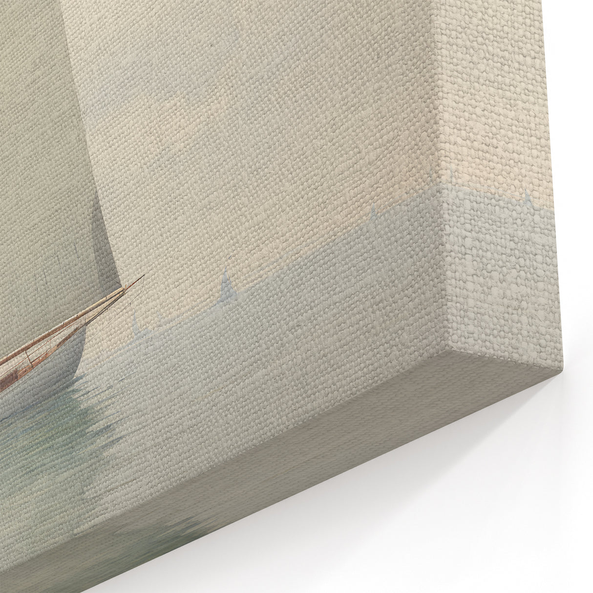 Vintage Landscape Art – Sailboat on Calm Waters – Antique Maritime Wall Art