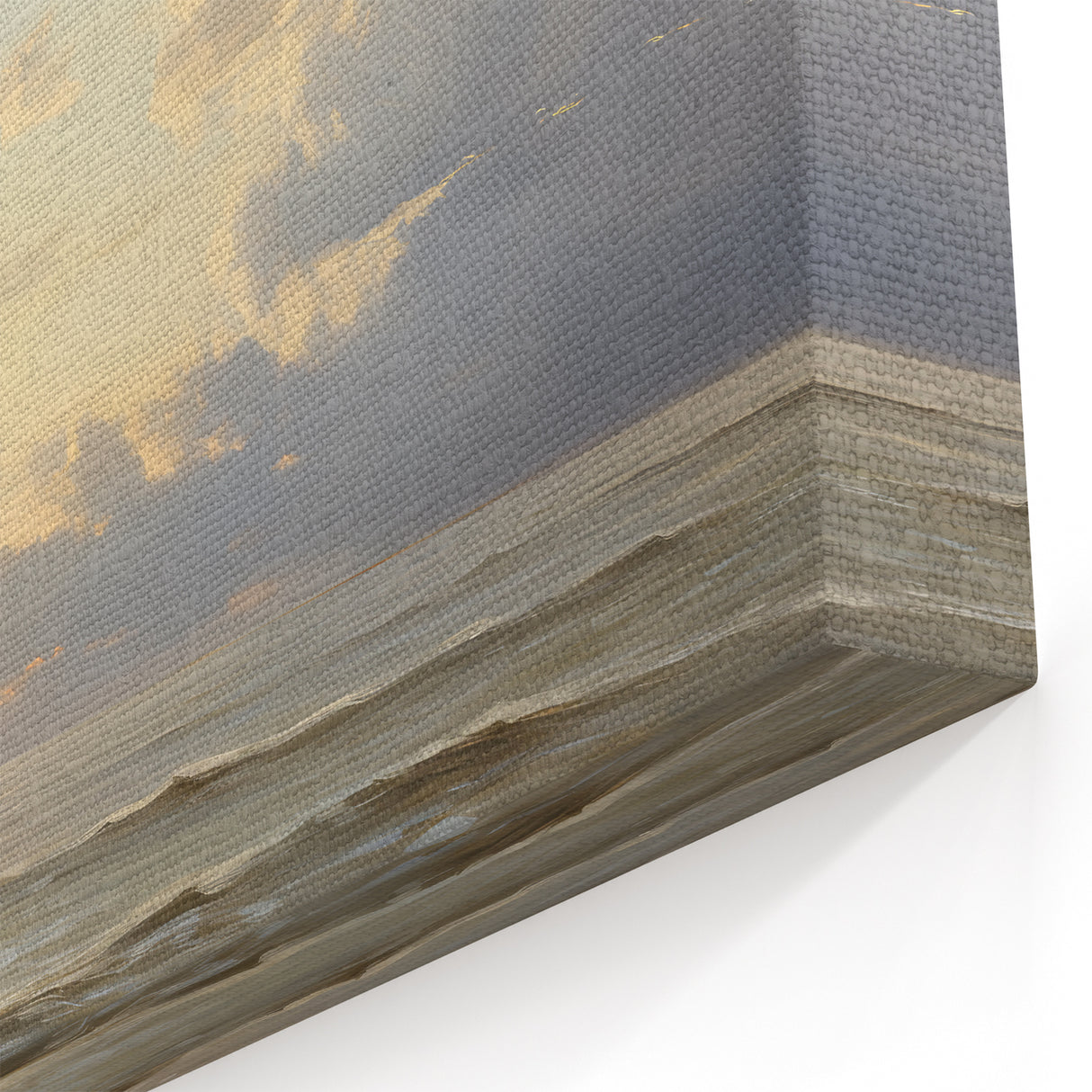 Vintage Landscape Art – Tranquil Ocean at Sunset – Antique Seaside Wall Art