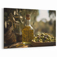 Mediterranean Olive Oil Art – Rustic Kitchen Still Life Print