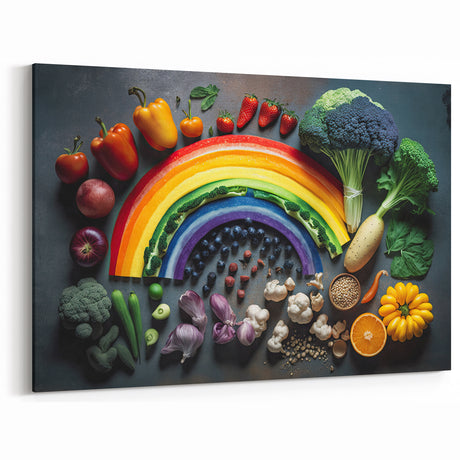 Colorful Rainbow Food Art – Vibrant Kitchen Still Life Print