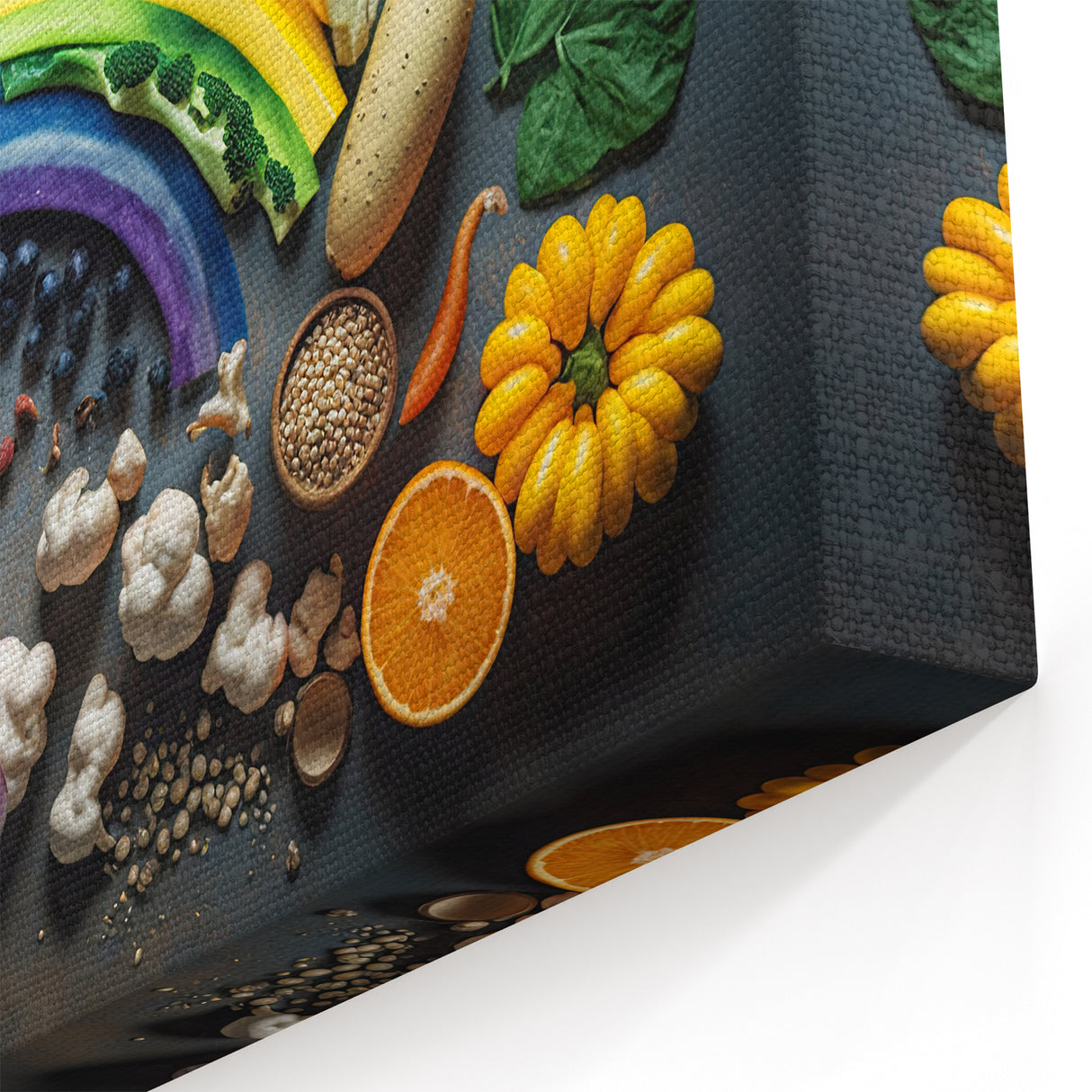 Colorful Rainbow Food Art – Vibrant Kitchen Still Life Print