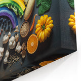 Colorful Rainbow Food Art – Vibrant Kitchen Still Life Print