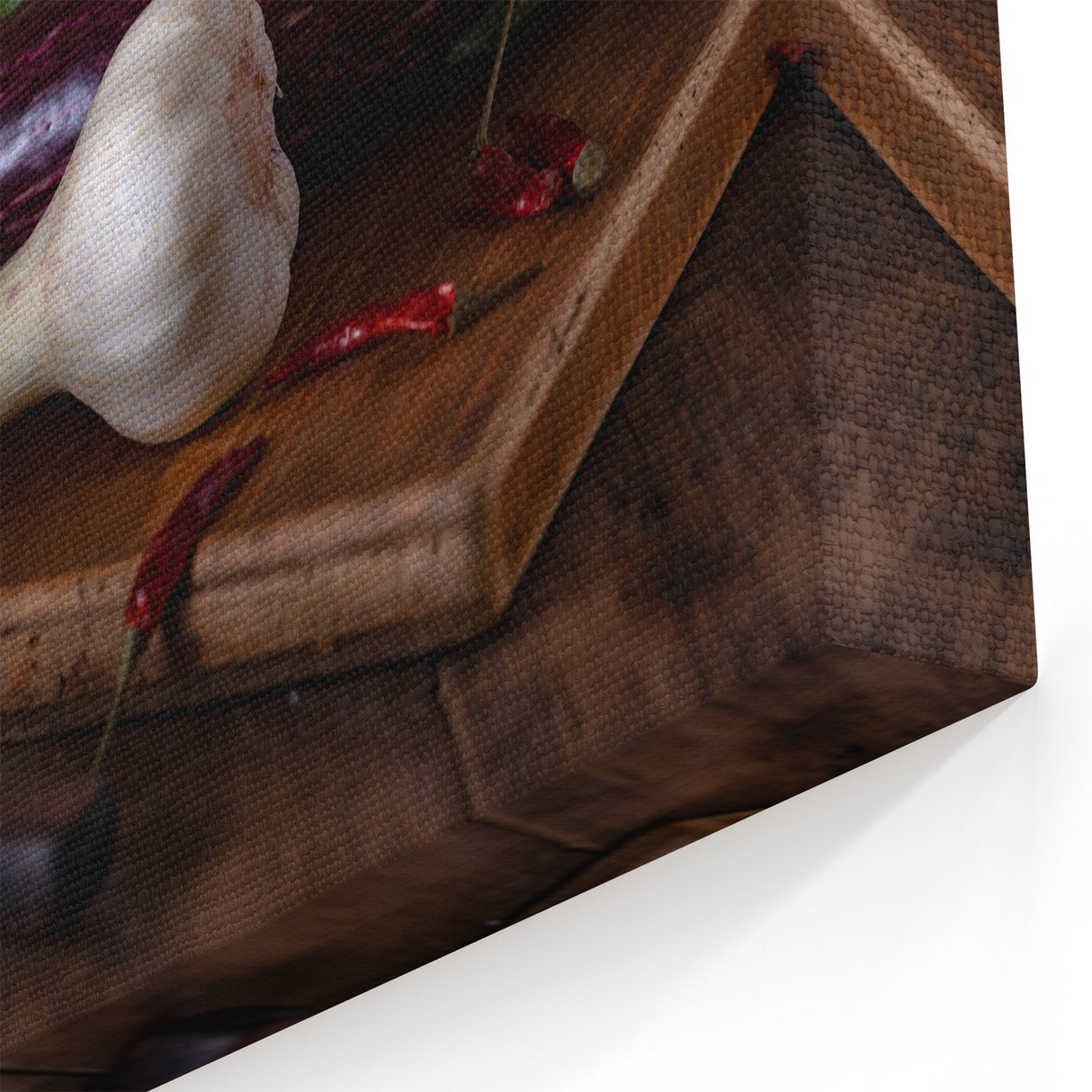 Rustic Italian Kitchen Art – Garlic, Eggplant & Citrus Wall Print