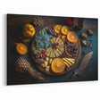Elegant Cheese & Citrus Platter – Rustic Kitchen Wall Art
