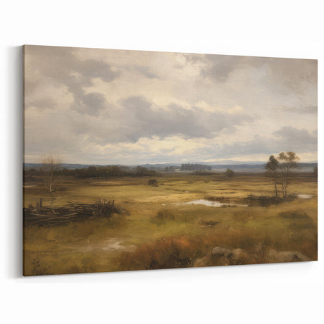 Vintage Landscape Art – Misty Fields and Rustic Countryside Decor