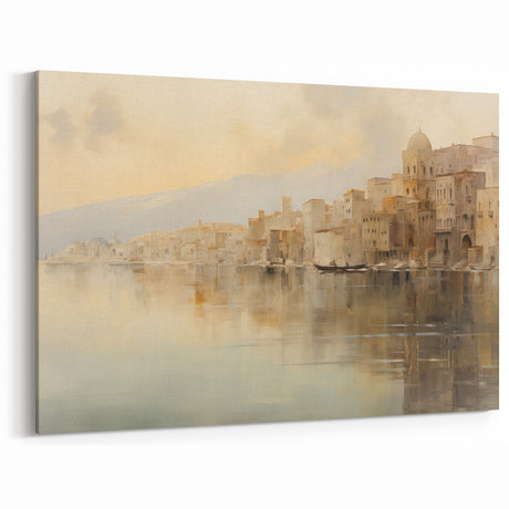 Vintage Landscape Art – Venetian Canal and Historic City Decor
