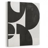 Black & White Wall Art – Modern Geometric Dining Room Print