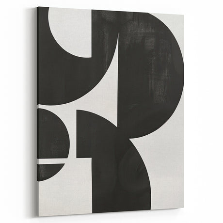 Black & White Wall Art – Modern Geometric Dining Room Print