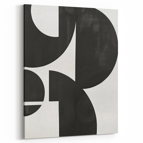 Black & White Wall Art – Modern Geometric Dining Room Print