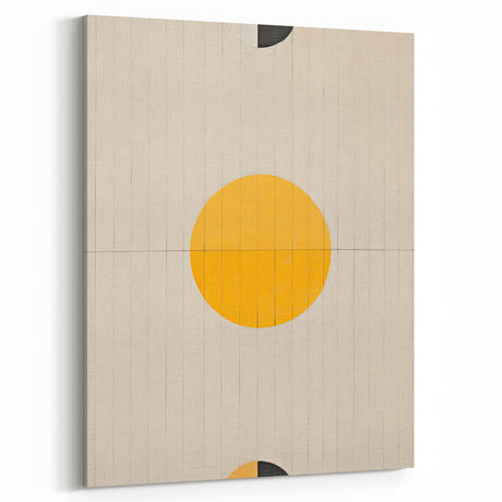 Geometric Yellow Wall Art – Modern Minimalist Dining Print