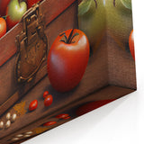 Tomato Treasure Chest Art – Rustic Kitchen Still Life Wall Print