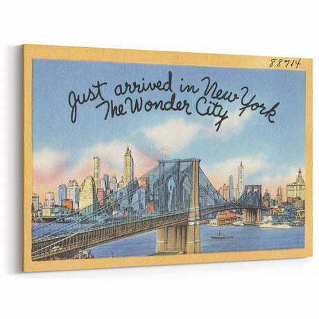 Brooklyn Bridge Vintage Poster – Retro New York City Art