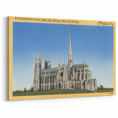 St. John Cathedral Poster – Vintage New York City Travel Art