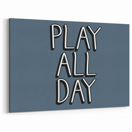 Play All Day Boys Room Wall Art – Kids Wall Art Prints for Playroom