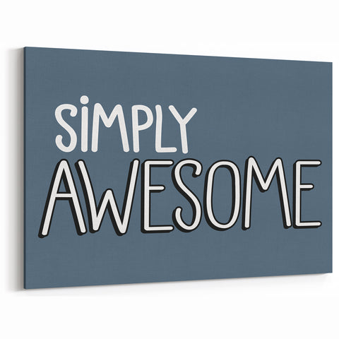 Simply Awesome Boys Room Wall Art – Kids Wall Art Prints for Playroom