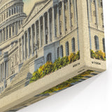 Vintage U.S. Capitol Poster - Classic Washington D.C. Travel Art